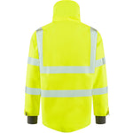 Leo Workwear Dartmoor Yellow EcoViz 15K Mesh Lined Waterproof Breathable Hi Vis Bomber Jacket