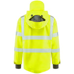 Leo Workwear Dartmoor Yellow EcoViz 15K Mesh Lined Waterproof Breathable Hi Vis Bomber Jacket