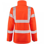 Leo Workwear Rosemoor Orange EcoViz Waterproof 15K Performance+ Breathable Women's Hi Vis Jacket