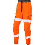 Leo Workwear Hawkridge Orange EcoViz 4X Stretch Hi Vis Jog Trouser