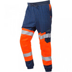 Leo Workwear Hawkridge Orange EcoViz 4X Stretch Hi Vis Jog Trouser