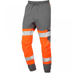 Leo Workwear Hawkridge Orange EcoViz 4X Stretch Hi Vis Jog Trouser