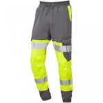 Leo Workwear Hawkridge Yellow EcoViz 4X Stretch Hi Vis Jog Trouser