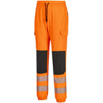 Portwest KX346 KX3 Orange Slim Fit Stretch Hi Vis Flexi Jogging Bottoms