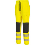 Portwest KX346 KX3 Yellow Slim Fit Stretch Hi Vis Flexi Jogging Bottoms