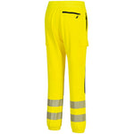 Portwest KX346 KX3 Yellow Slim Fit Stretch Hi Vis Flexi Jogging Bottoms