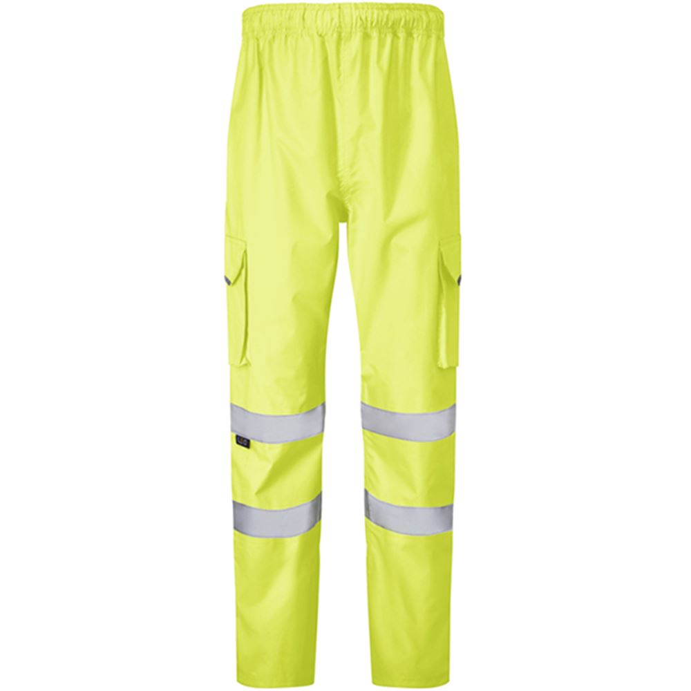 Leo Workwear Appledore Yellow LTEC 3K Waterproof Hi Vis Trouser