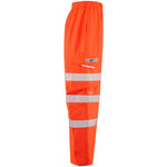 Leo Workwear Instow Orange LTEC 15K Waterproof Breathable Hi Vis Cargo Trouser