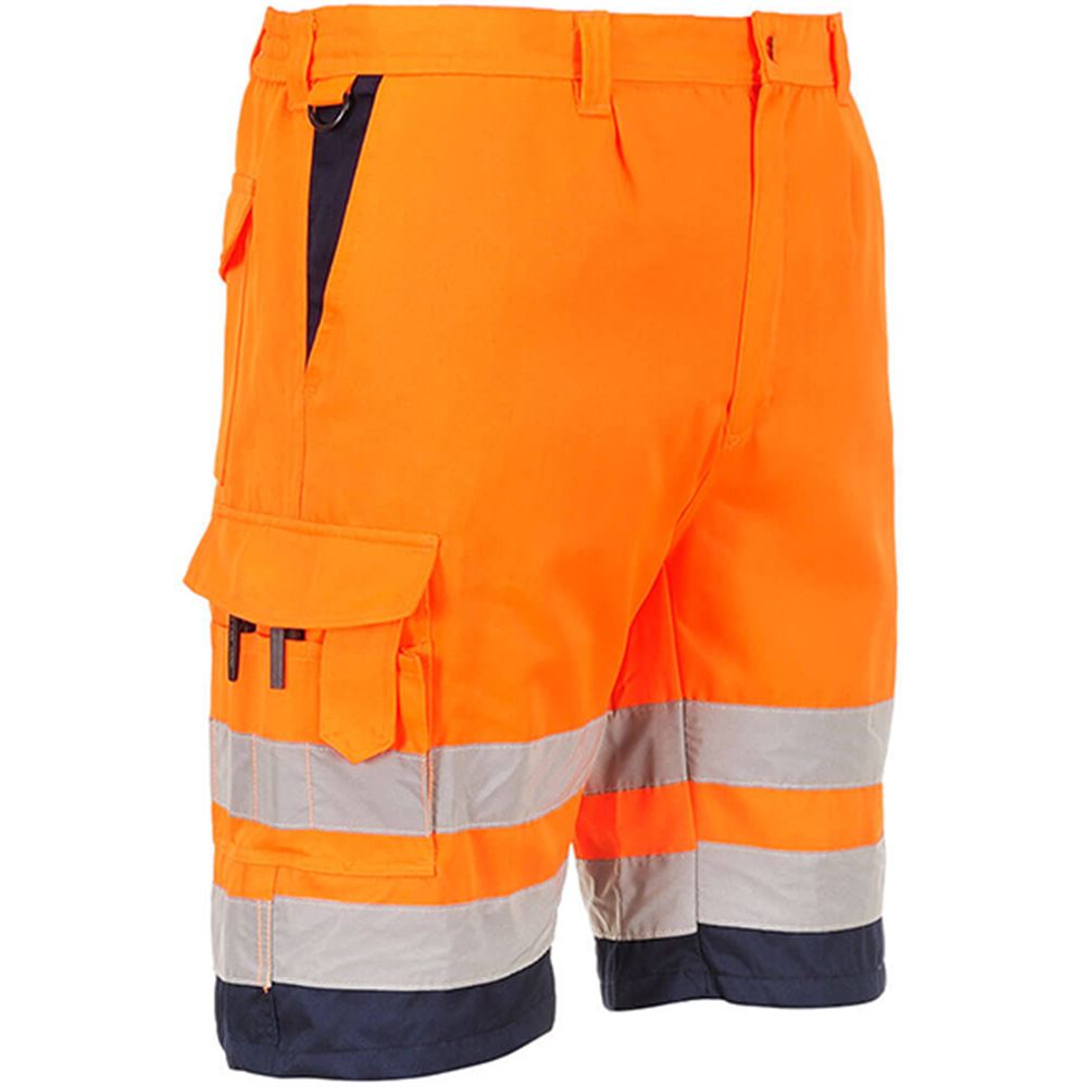 Portwest L043 Orange Lightweight Polycotton Hi Vis Shorts