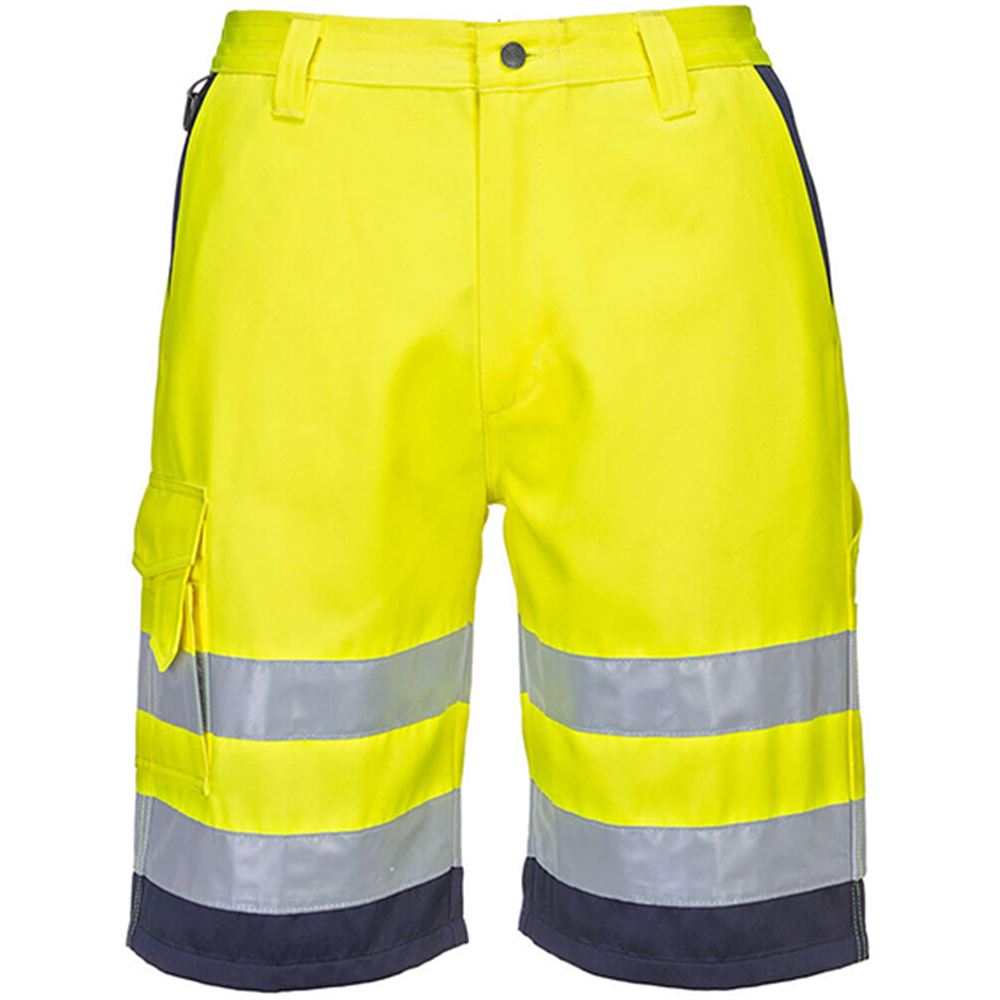 Portwest L043 Yellow Lightweight Polycotton Hi Vis Shorts