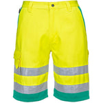 Portwest L043 Yellow Lightweight Polycotton Hi Vis Shorts