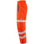 Leo Workwear Lundy Orange LTEC 20K High Performance Waterproof Breathable Hi Vis Cargo Trouser