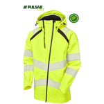 Pulsar Life LFE909 Yellow GRS Recycled Waterproof Breathable Hi Vis Shell Jacket