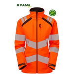Pulsar Life LFE916 Rail Orange GRS Recycled Hi Vis Softshell Jacket
