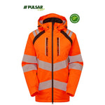 Pulsar Life LFE919 Rail Orange GRS Recycled Insulated Waterproof Hi Vis Jacket