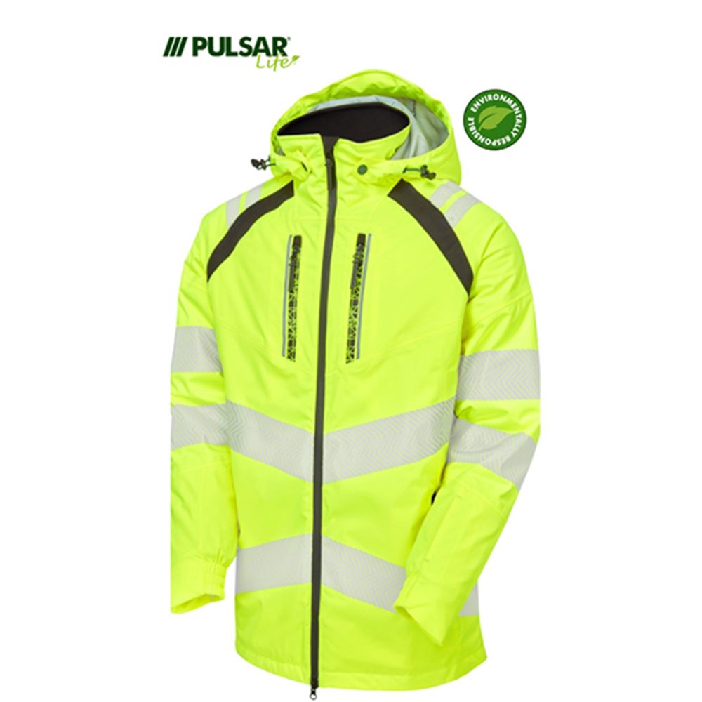 Pulsar Life LFE968 Yellow Women's GRS Recycled Insulated Waterproof Hi Vis Jacket