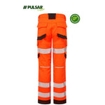 Pulsar Life LFE972 Rail Orange Ladies GRS Recycled 4 Way Stretch Hi Vis Combat Trouser