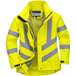 Portwest LW70 Yellow Womens Mesh Lined Waterproof & Breathable Hi Vis Jacket