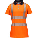 Portwest LW72 Orange Womens Hi Vis Polo Shirt