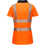 Portwest LW72 Orange Womens Hi Vis Polo Shirt
