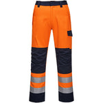 Portwest MV36 Orange/Navy Modaflame HVO Multi Inherent Flame Resistant Anti Static Arc Hi Vis Trouser