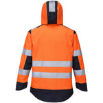 Portwest MV70 Orange/Navy Modaflame Rain Waterproof Inherent Flame Resistant Anti Static Arc Hi Vis Rain Jacket