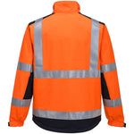 Portwest MV72 Orange/Navy Modaflame Softshell Inherent Flame Resistant Anti Static Arc Hi Vis Softshell Jacket (3L)