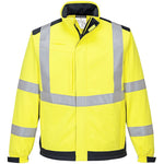 Portwest MV72 Yellow/Navy Modaflame Softshell Inherent Flame Resistant Anti Static Arc Hi Vis Softshell Jacket (3L)