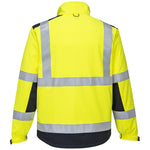 Portwest MV72 Yellow/Navy Modaflame Softshell Inherent Flame Resistant Anti Static Arc Hi Vis Softshell Jacket (3L)