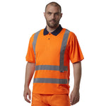 Leo Workwear Croyde Orange Comfort EcoViz Hi Vis Polo Shirt