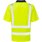 Leo Workwear Croyde Yellow Comfort EcoViz Hi Vis Polo Shirt