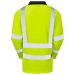 Leo Workwear Swimbridge Yellow EcoViz Comfort Long Sleeve Hi Vis Polo Shirt