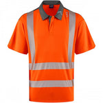 Leo Workwear Trimstone Orange EcoViz Coolmax Performance+ Hi Vis Polo Shirt