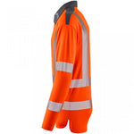 Leo Workwear Georgeham Orange EcoViz Coolmax Performance+ Long Sleeve Hi Vis Polo Shirt