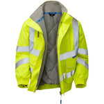 Pulsar P191 Yellow Padded Waterproof Hi Vis Bomber Jacket