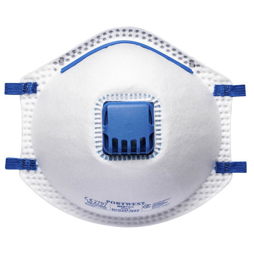 Portwest P201 FFP2 Valved Moulded Disposable Masks (Pack 10)