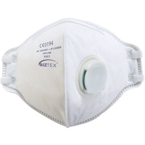 Portwest P351 FFP3D Valved Fold Flat Disposable Masks (Pack 20)