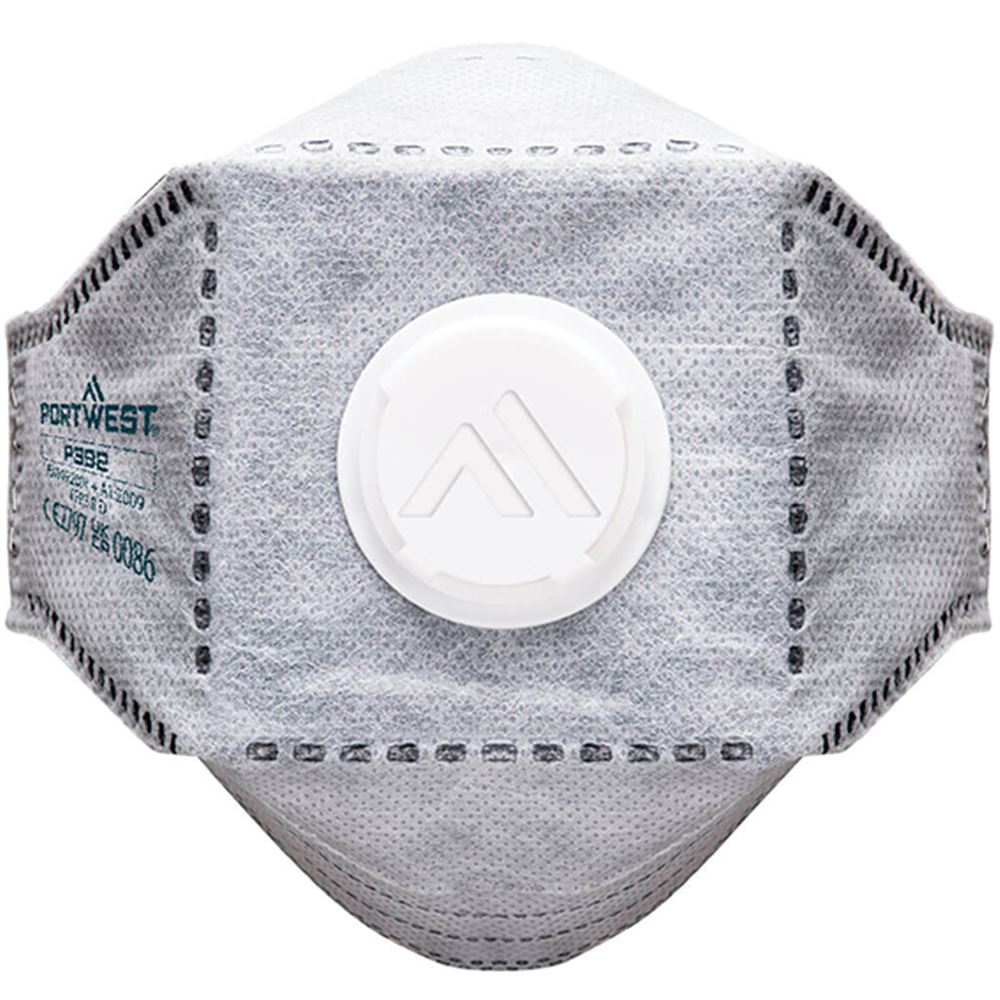 Portwest P392 Nuisance Odour FFP3 Valved Carbon Layer Disposable Masks (Pack 10) (Awaiting Stock)
