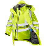 Pulsar P487-R Yellow GRS Recycled 7-in-1 Hi Vis Storm Coat c/w Interactive Bodywarmer