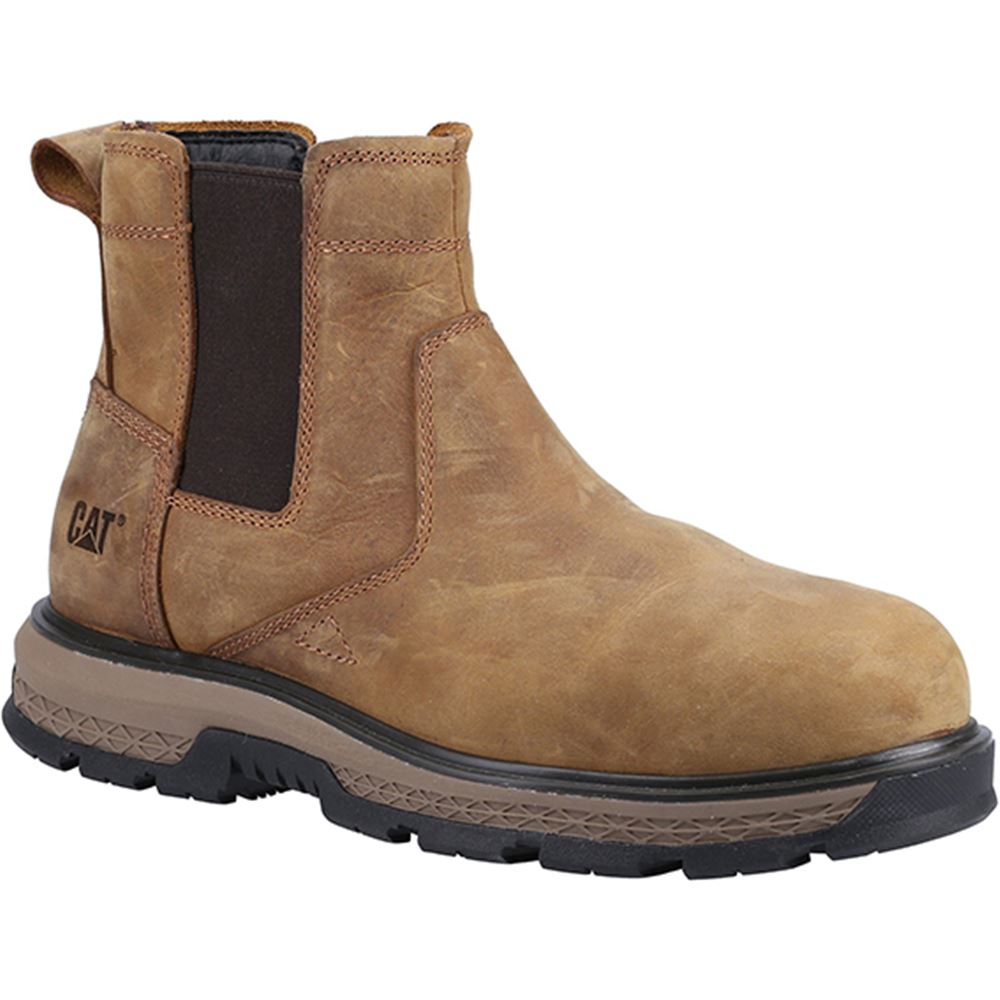 Caterpillar Exposition Chelsea Water Resistant Safety Dealer Boot S3 HRO SRC