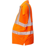 Leo Workwear Lovacott Orange EcoViz Coolviz Women's Hi Vis Maternity Polo Shirt