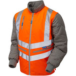 Pulsar PR497-R Rail Orange GRS Recycled 7-in-1 Hi Vis Storm Coat c/w Interactive Bodywarmer