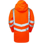 Pulsar PR499-R Rail Orange GRS Recycled Mesh Lined Waterproof Hi Vis Storm Jacket