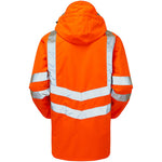 Pulsar PR502-R Rail Orange GRS Recycled Padded Waterproof Hi Vis Storm Jacket