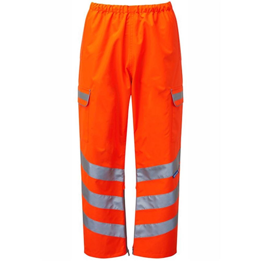 Pulsar PR503-R Rail Orange GRS Recycled Hi Vis Waterproof Over Trousers