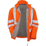 Pulsar PR535-R Rail Orange GRS Recycled Hi Vis Softshell Jacket (3L)