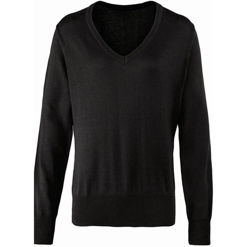 Premier PR696 Ladies Knitted V Neck Sweater