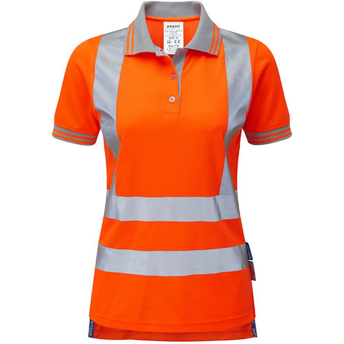 Pulsar PR701 Rail Orange Women's Hi Vis Polo Shirt