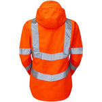 Pulsar PR705-R Rail Orange GRS Recycled Women's Mesh Lined Waterproof Hi Vis Storm Jacket