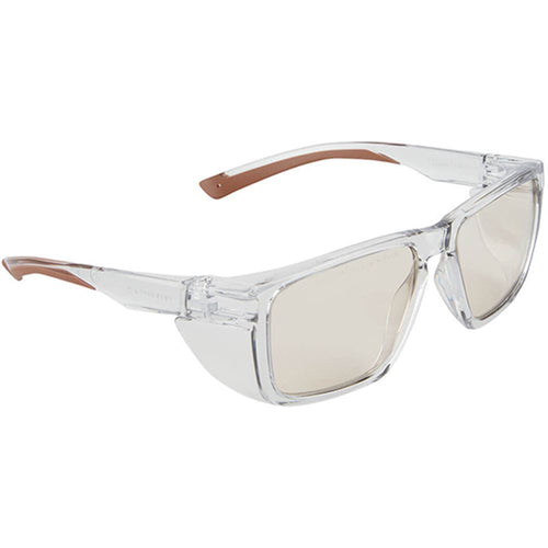 Portwest PS26 Brown Lens Safety Glasses with Side Shields - Anti Mist & Anti Scratch Lens